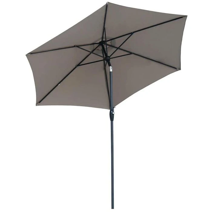 Sekey Sonnenschirm 39927188, Rund, Ø 270cm, Taupe, Neigbar