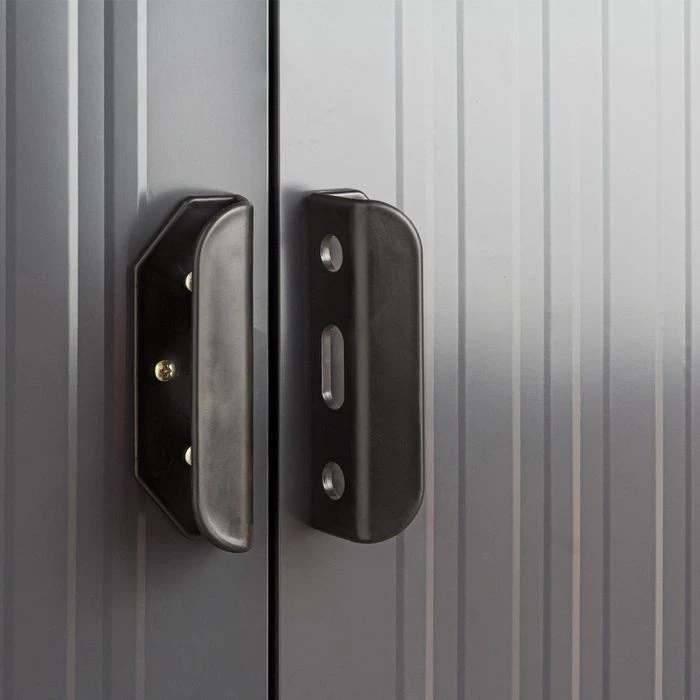 DEMA Geräteschuppen Cardiff 47080, 2,34 M², 195 X 120 X 180 Cm (BxTxH), Metall – Bild 4