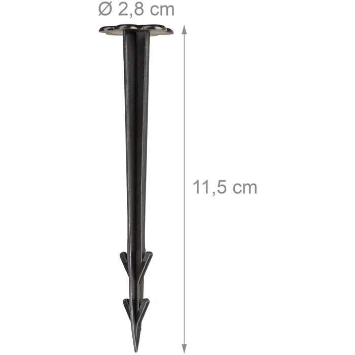 Relaxdays Bodenanker 10022821, 11,5 Cm, Aus Kunststoff, 100 Stück – Bild 2