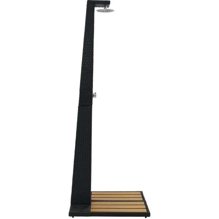 VidaXL Gartendusche Poly Rattan WPC, 44750, 214cm Höhe, Mit Bodenplatte – Bild 6