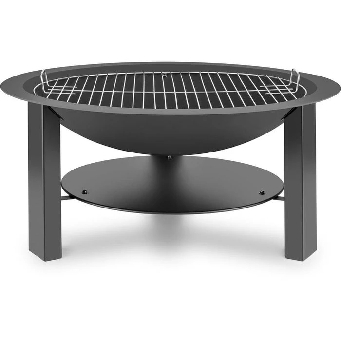 Blumfeldt Feuerschale Mithras, Ø 75cm, Stahl, Mit Feuerhaken, Funkenschutz & Grillrost – Bild 3