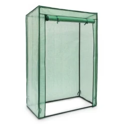 Relaxdays Gewächshaus 10020027, 0,5 M² Fläche, 100 X 50 X 150 Cm, Grün, Mit Schrägdach