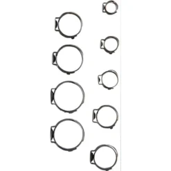 BGS-technic Schlauchschelle 14115, 5,8 - 21mm, Edelstahl, 9 Verschiedene Größen, 170-teilig