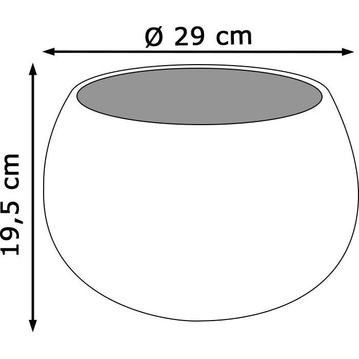 Prosperplast Übertopf Sandy Bowl Weiß, Ø 29 X H 19,5 Cm, Rund, Kunststoff – Bild 4