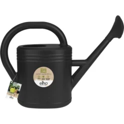 Elho Gießkanne Green Basics, Living Schwarz, Kunststoff, Mit Brausekopf, 10 Liter