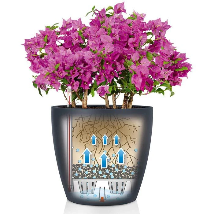 Lechuza Übertopf CLASSICO Color 35 Weiß, Ø 35 X H 33 Cm, Kunststoff, Erdbewässerungssystem – Bild 4