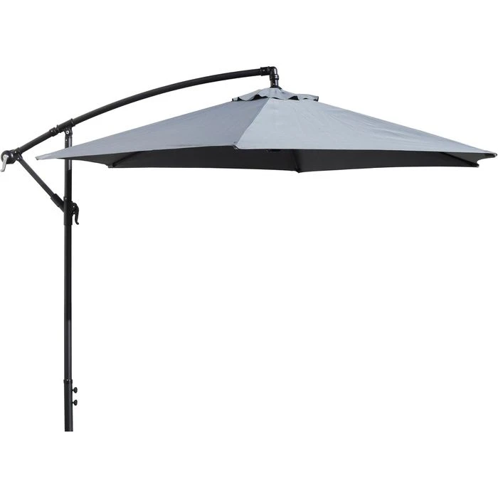 Böttcher-AG Sonnenschirm 62438, Rund, Ø 300cm, Anthrazit, Neigbar, Ampelschirm M. Ständer