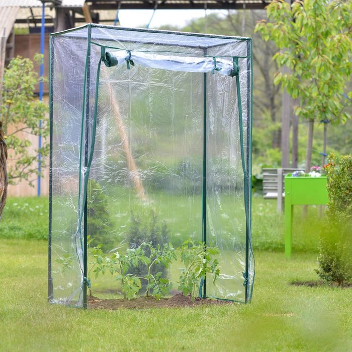 Relaxdays Gewächshaus 10018888, 0,5 M² Fläche, 100 X 50 X 150 Cm, Transparent – Bild 2