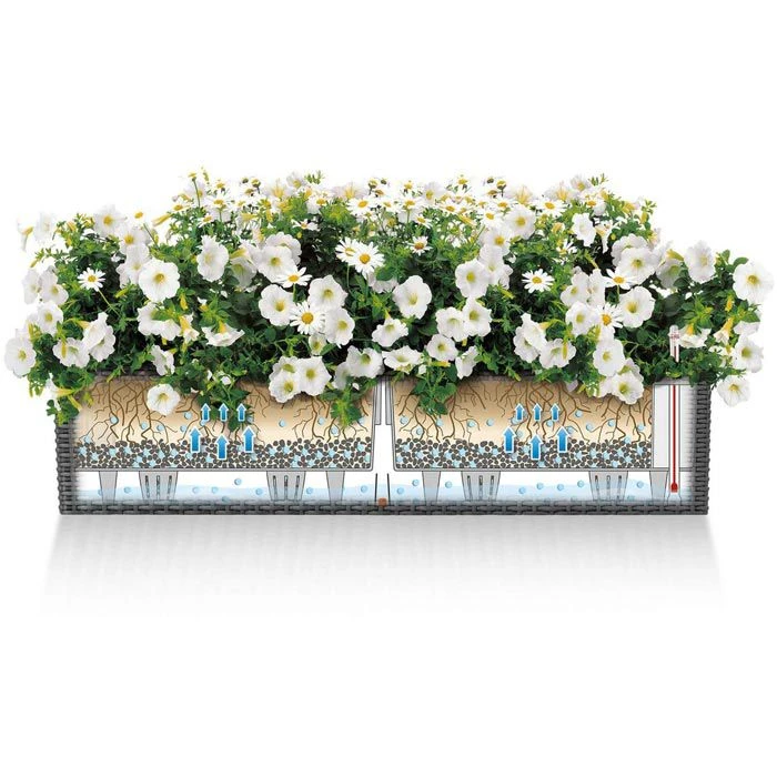 Lechuza Blumenkasten BALCONERA Cottage 80 Sandbraun, 79 X 19 X 19 Cm, Rechteckig, Kunststoff – Bild 2