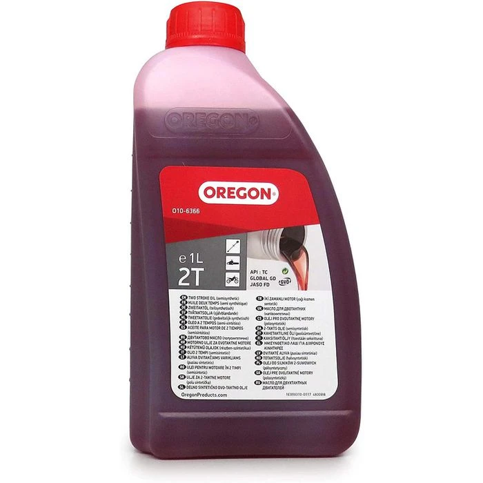 Oregon Motoröl O10-6366, Teilsynthetisch, Für 2-Taktmotoren, 50:1, 1 Liter