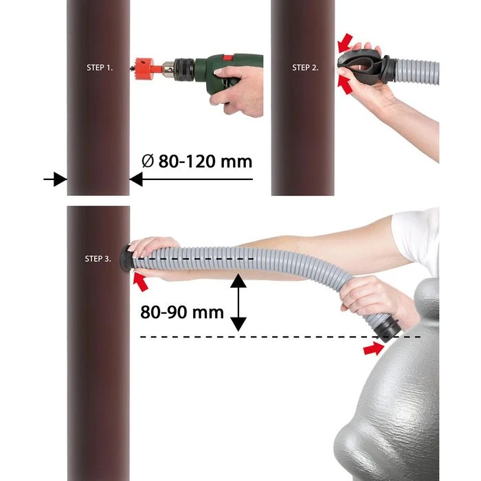 Prosperplast Regensammler Icanset 1, Anthrazit, Kunststoff, Für DN 80-120 – Bild 3
