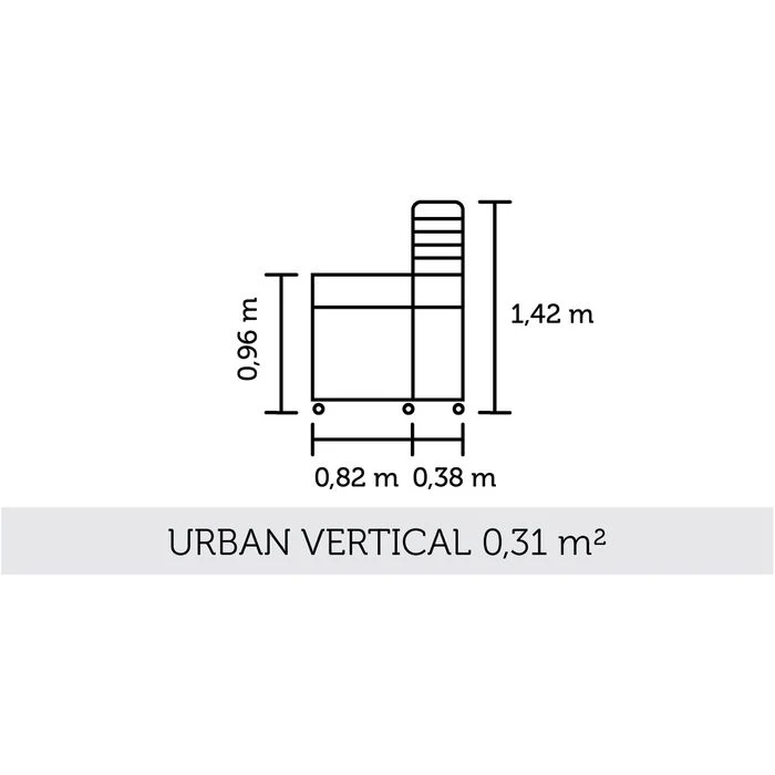 Juliana Gewächshaus Urban Vertical, 0,32 M², 80 X 40 X 158 Cm, Schwarz, Mit Rollen – Bild 2