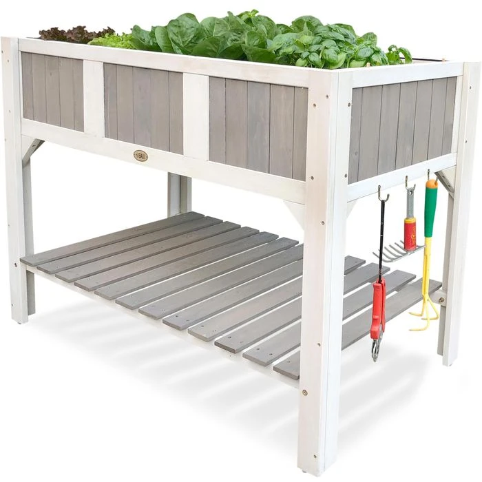 Habau Hochbeet Klara, Grau, 119 X 57 X 89 Cm, Hemlocktanne – Bild 4