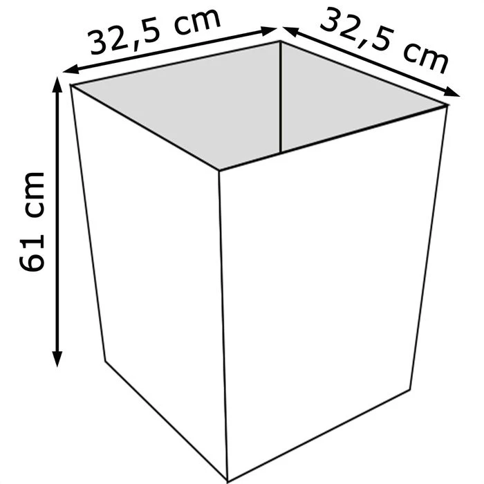 Prosperplast Übertopf Rato Square Weiß, 32,5 X 32,5 X 61 Cm, Quadratisch, Polyrattan – Bild 5