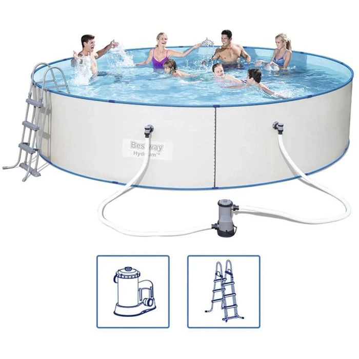 Bestway Aufstellpool Hydrium Ă 460 X 90cm, Stahlwandpool, Mit Filterpumpe, Rund â Bild 5