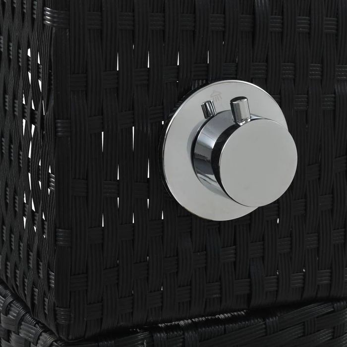 VidaXL Gartendusche Poly Rattan WPC, 44750, 214cm Höhe, Mit Bodenplatte – Bild 5