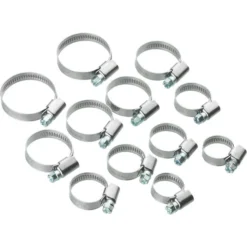 CONP Schlauchschelle SA 166, 12 - 40mm, Verzinkt, 4 Verschiedene Größen, 12-teilig