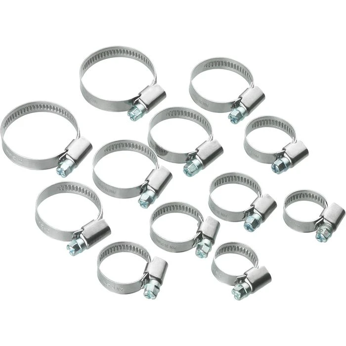 CONP Schlauchschelle SA 166, 12 - 40mm, Verzinkt, 4 Verschiedene Größen, 12-teilig