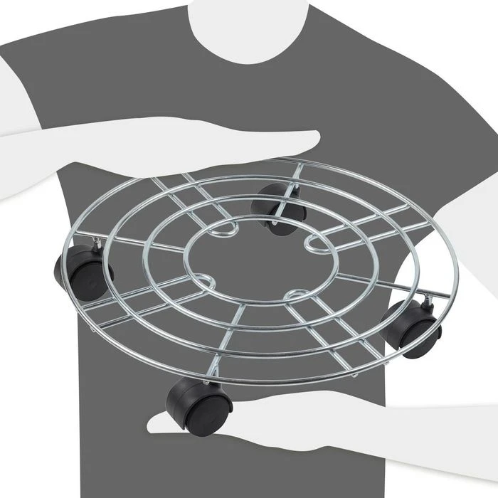 Meister Pflanzenroller 9974000, Rund, Metall, 30kg, Silber, Ă 35cm â Bild 3