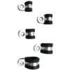 BGS-technic Schlauchschelle 14145, 6 - 16mm, Verzinkt, Gummiert, 5 Größen, 18-teilig