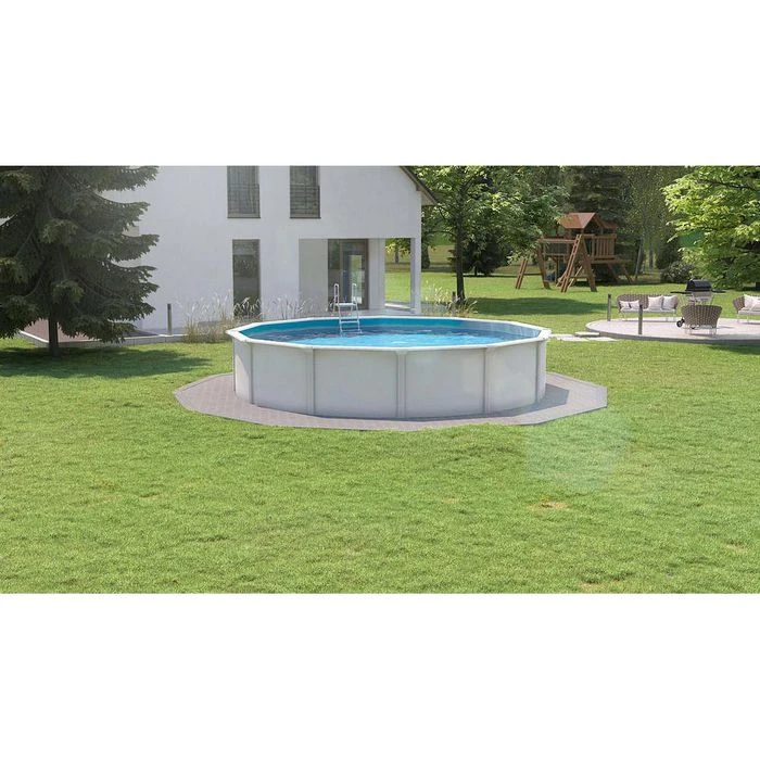 Steinbach Aufstellpool Nuovo De Luxe Ø 360 X 120cm, Stahlwandpool, Mit Leiter Und Skimmer, Rund – Bild 3