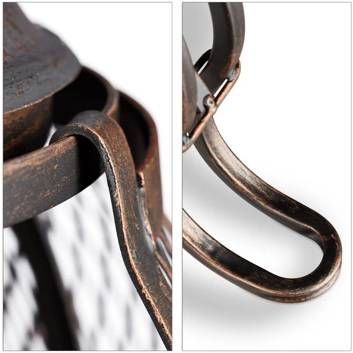 Relaxdays Feuerschale 10026554, 44 X 89cm, Stahl, Terrassenofen Mit Feuerhaken & Funkenschutz â Bild 6