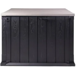 Ondis24 Mülltonnenbox Storer Plus X, Bis 240 Liter, Für 2 Mülltonnen, Anthrazit-grau, Kunststoff