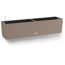 Lechuza Blumenkasten BALCONERA Cottage 80 Sandbraun, 79 X 19 X 19 Cm, Rechteckig, Kunststoff