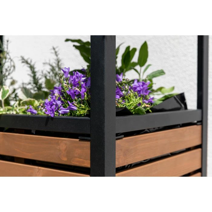 Hecht-international Hochbeet Cube Elements, Braun, 80 X 40 X 150 Cm, Metall, Holz – Bild 3