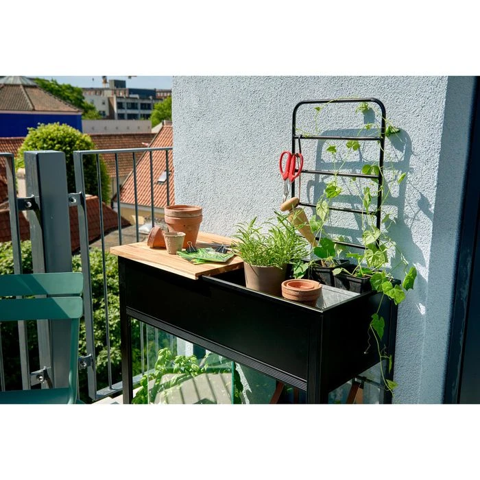 Juliana Gewächshaus Urban Vertical, 0,32 M², 80 X 40 X 158 Cm, Schwarz, Mit Rollen – Bild 4