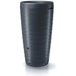 Prosperplast Regentonne Maze, 240 Liter, Rund, Anthrazit, Mit Deckel