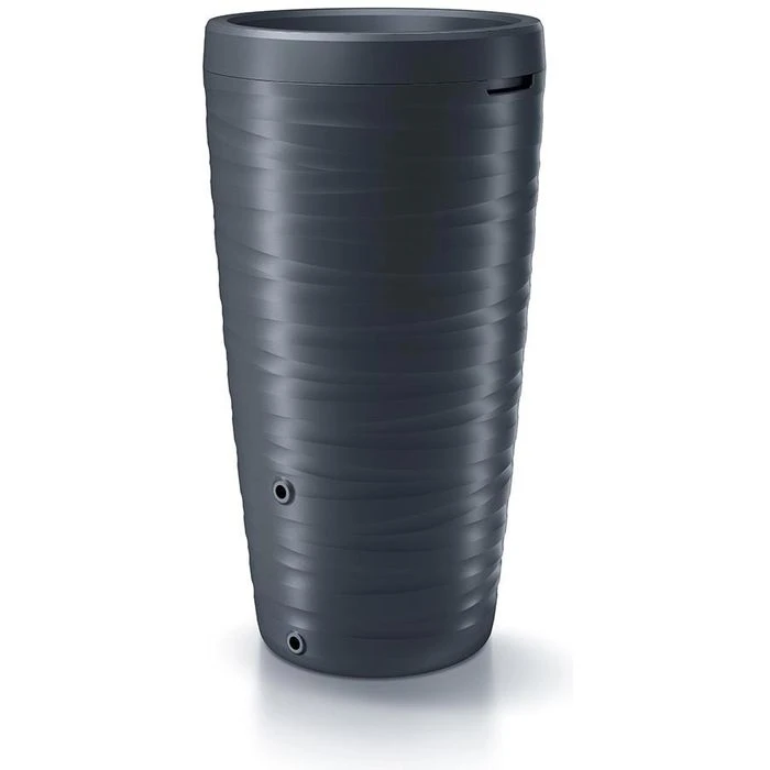 Prosperplast Regentonne Maze, 240 Liter, Rund, Anthrazit, Mit Deckel