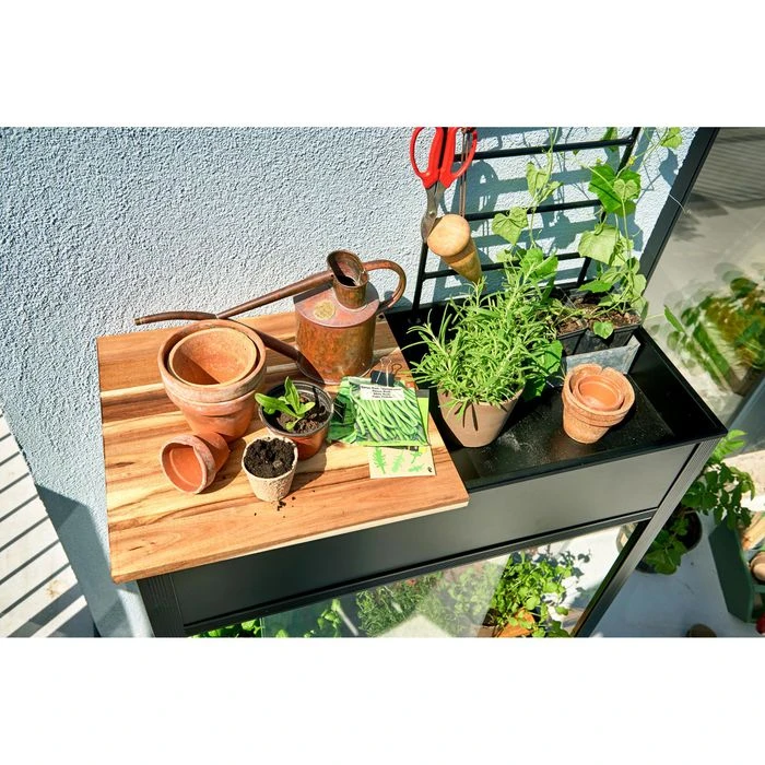 Juliana Gewächshaus Urban Vertical, 0,32 M², 80 X 40 X 158 Cm, Schwarz, Mit Rollen – Bild 5