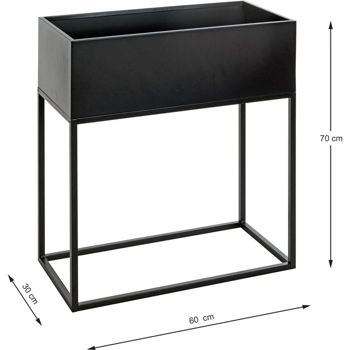 Haku-Möbel Pflanzkasten Flora 3, Schwarz, 60 X 30 X 70 Cm, Stahl â Bild 4