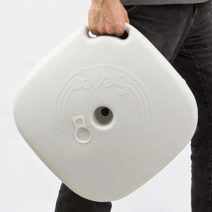 DEMA Sonnenschirmständer 41253, Kunststoff, 14 Liter, Weiß, Quadratisch, Befüllbar, Griff – Bild 5