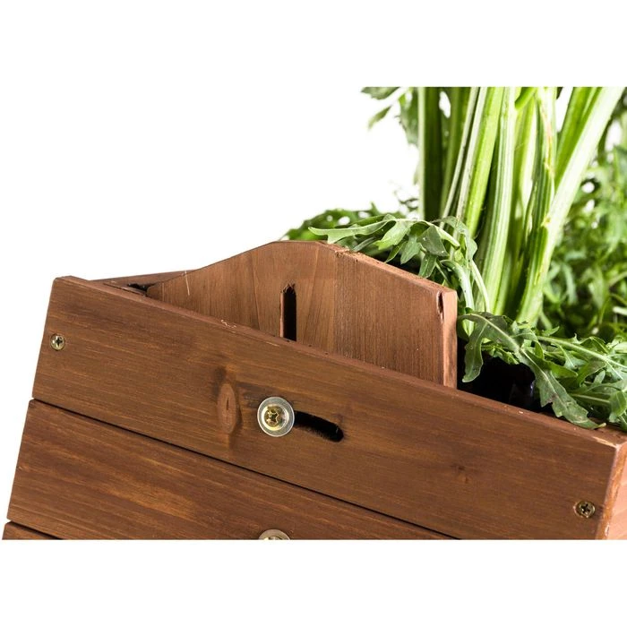 Hecht-international Hochbeet Cube 4, Braun, 82 X 50 X 145 Cm, Holz â Bild 5