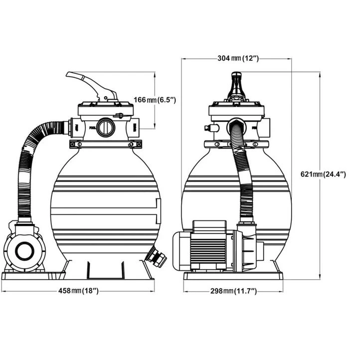 VidaXL Filteranlage Bis 7 M³/h, Sandfilteranlage, 4-Wege-Ventil, Bis 32.000 Liter – Bild 5