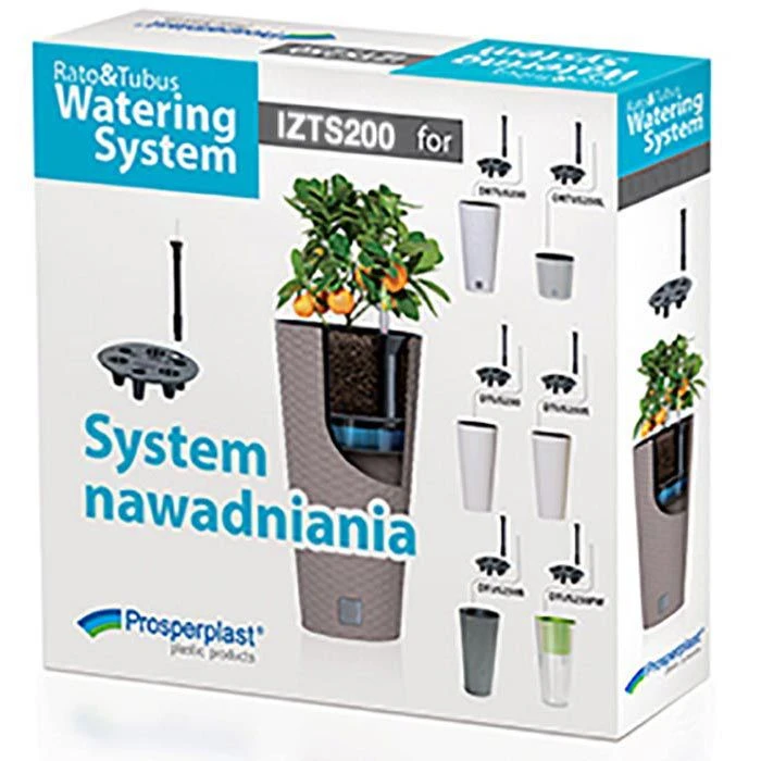 Prosperplast Erd-Bewässerungs-Set IZTS200, Ø 17 X H 4,2 Cm, Rund, Für Rato-, Tubus-Übertöpfe