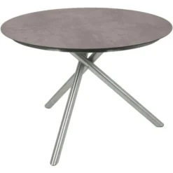 Garden-Pleasure Gartentisch SIENNA, Edelstahl, Grau, Ø 110 X 75 Cm