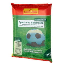 Wolf-Garten Rasensamen LG 125 Sport- & Spiel Rasen, Rasen Neuanlage, 125m² / 2,5 Kg