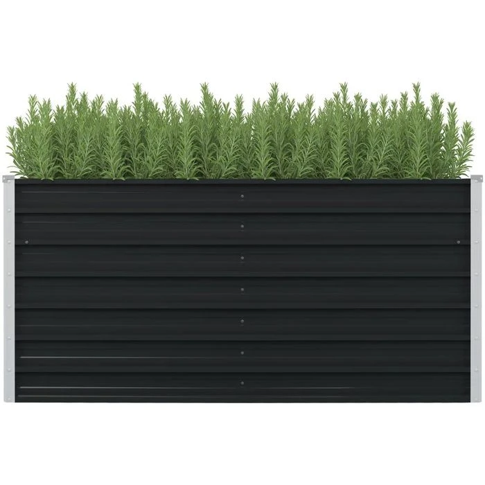 VidaXL Hochbeet 45722, Anthrazit, 160 X 80 X 77 Cm, Verzinkter Stahl – Bild 2