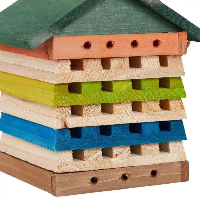 Relaxdays Insektenhotel 10031025, Bunt, Bienenhotel, 18 X 19,5 X 14cm – Bild 6