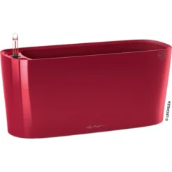 Lechuza Übertopf DELTA 20, Scarlet Rot Hochglanz, 40 X 15 X 18 Cm, Oval, Kunststoff