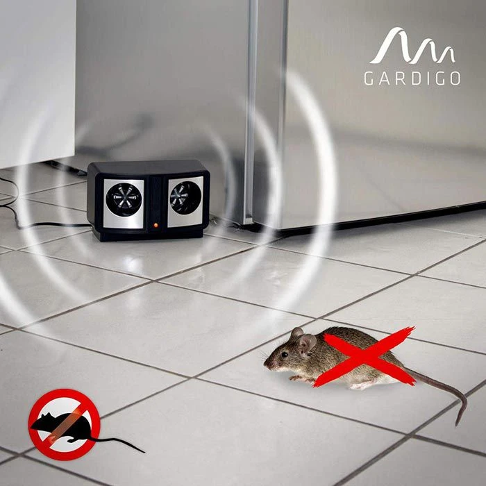 Gardigo Tiervertreiber Mäuseabwehr Dual, Wirkungsbereich 180° & 250m², Ultraschall – Bild 2