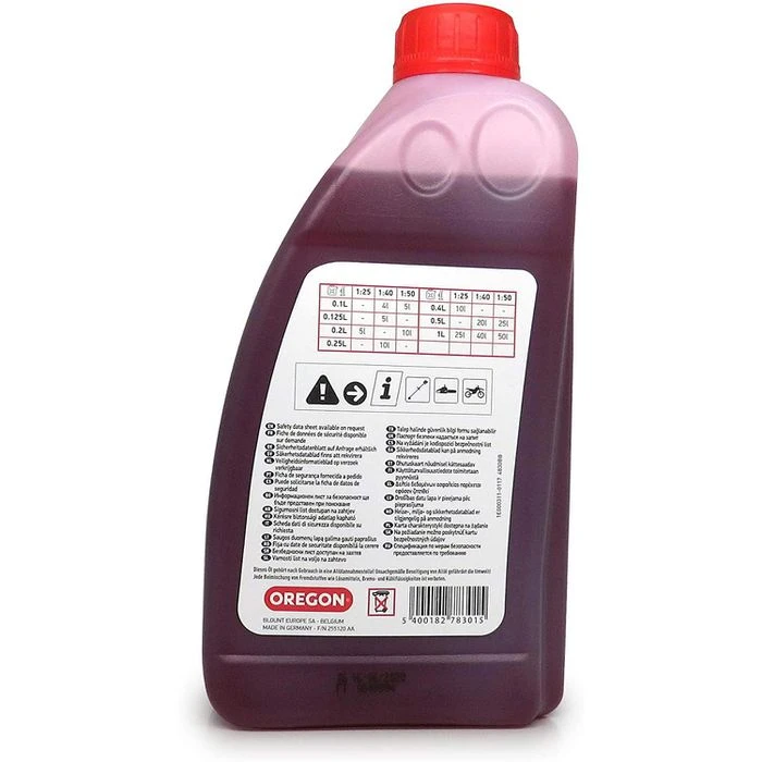 Oregon Motoröl O10-6366, Teilsynthetisch, Für 2-Taktmotoren, 50:1, 1 Liter – Bild 2